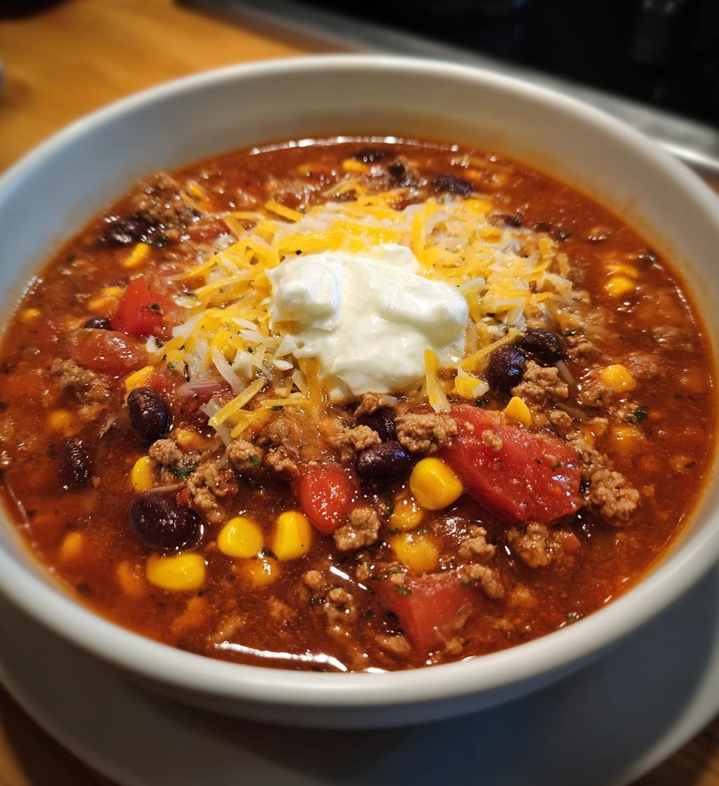crock pot taco soup - detail 1