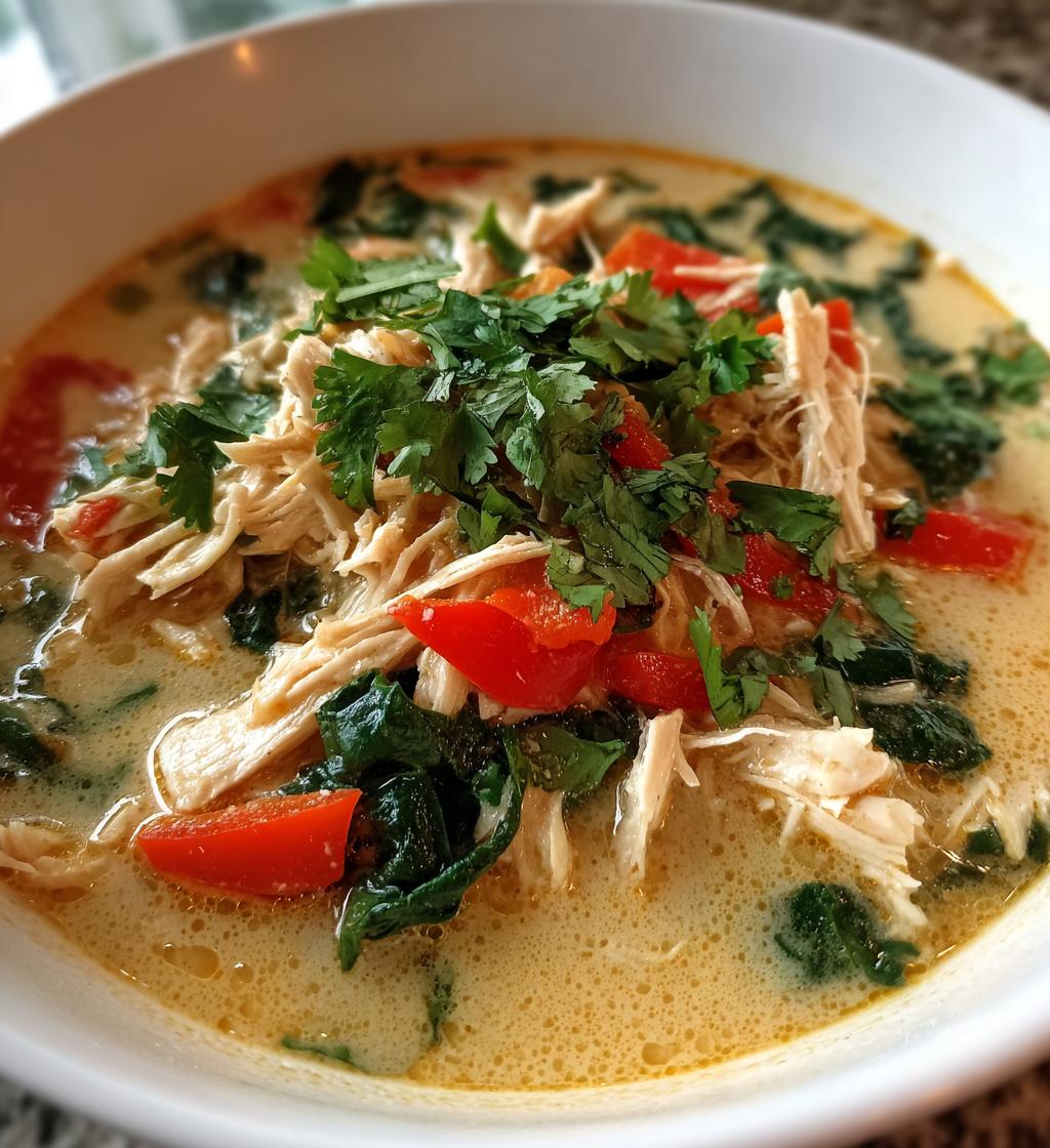 crockpot thai coconut chicken soup - detail 1