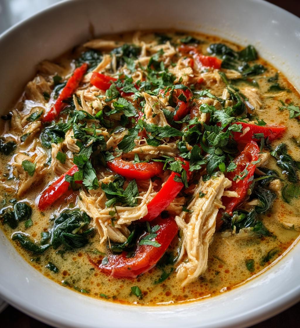 crockpot thai coconut chicken soup