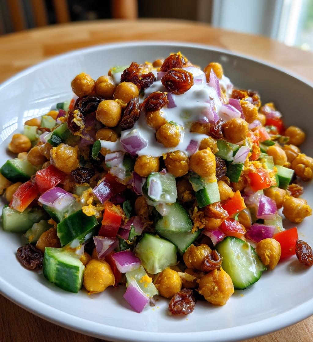 curried chickpea salad - detail 1