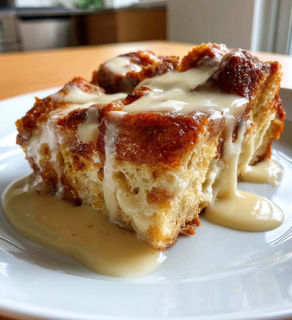 custard bread pudding vanilla sauce