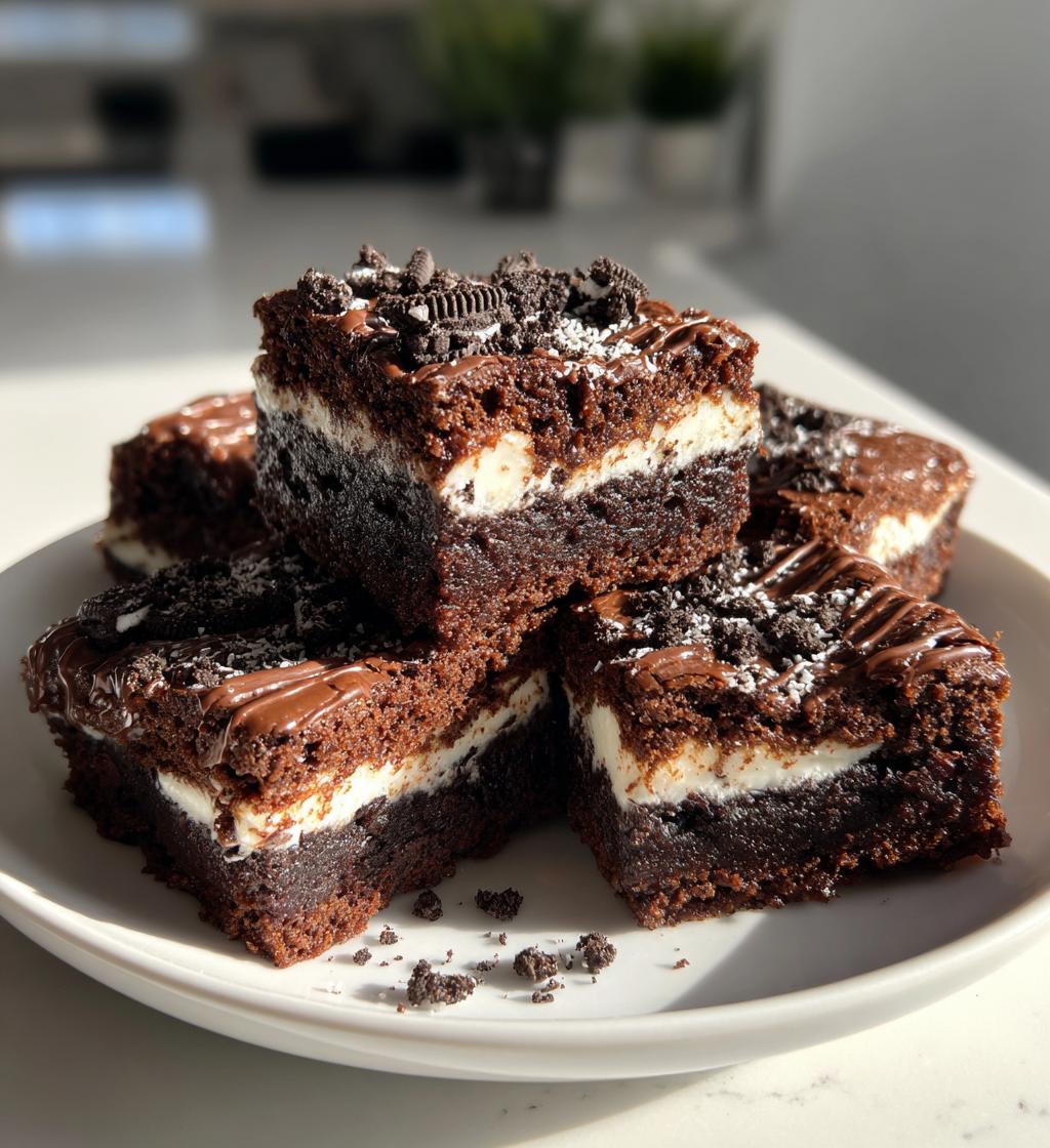 decadent oreo brownies - detail 1