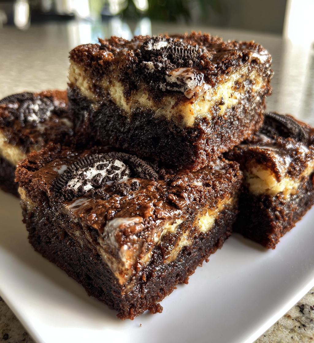 decadent oreo brownies