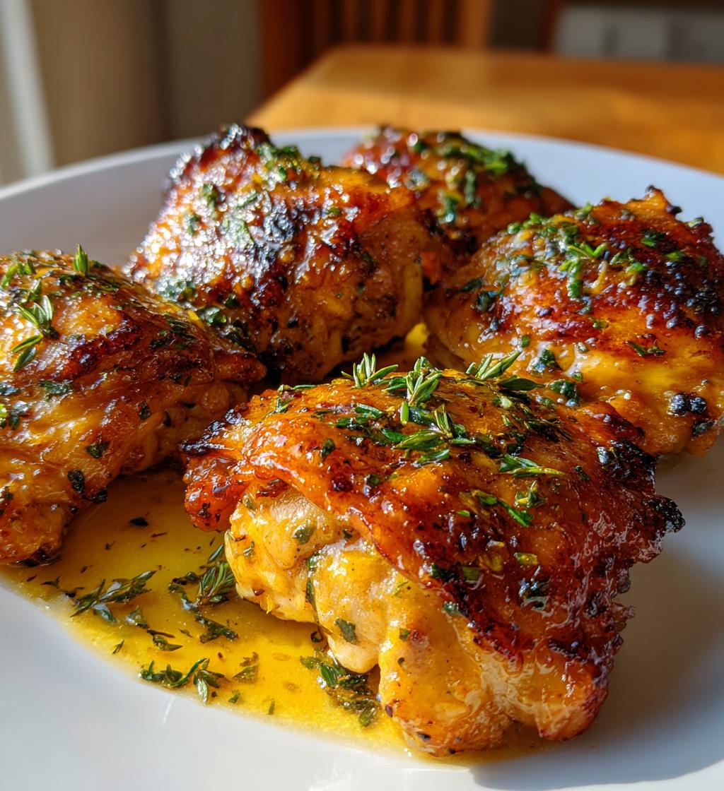 delicious honey mustard chicken thighs recipe - detail 1