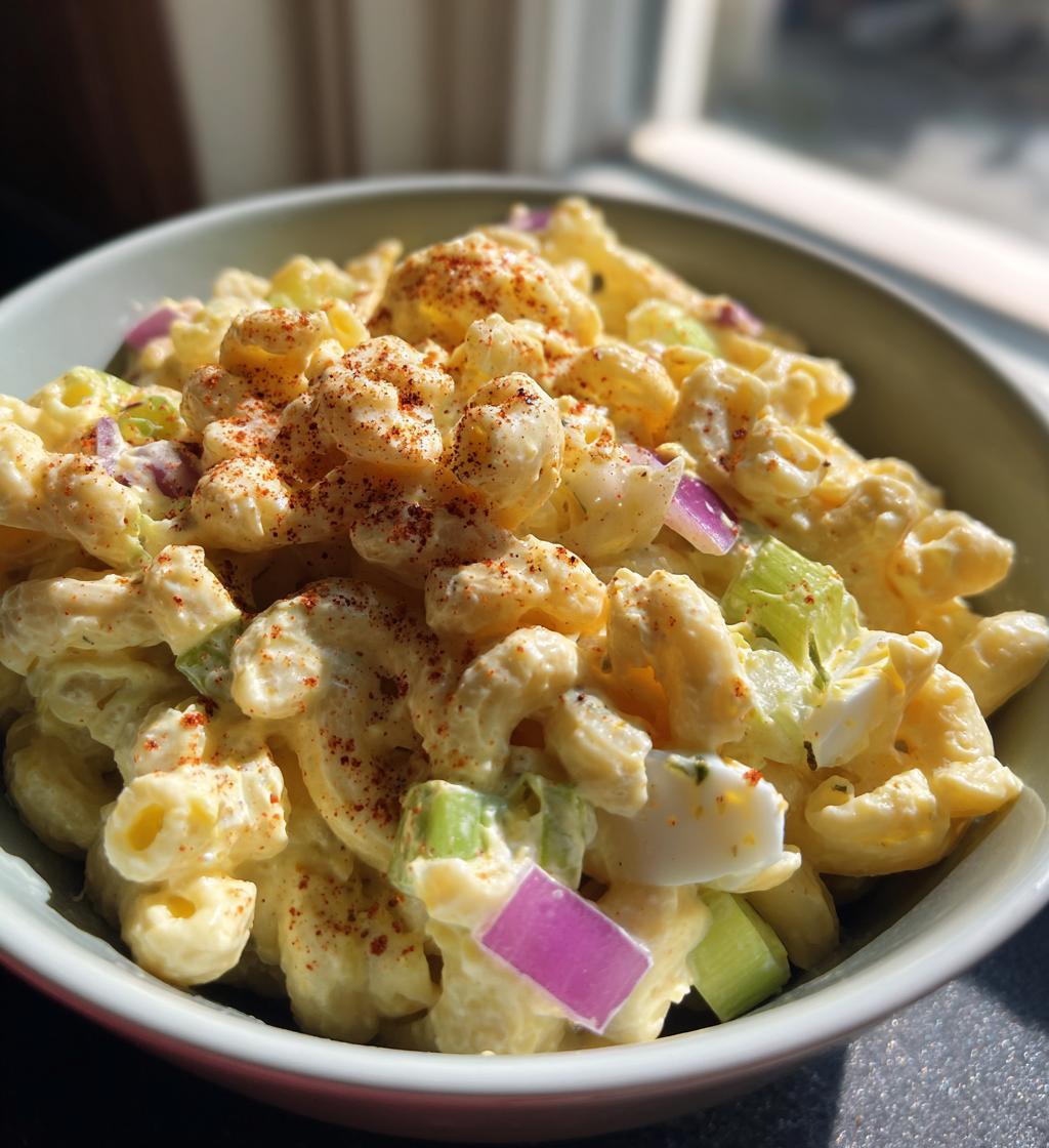 deviled egg macaroni salad