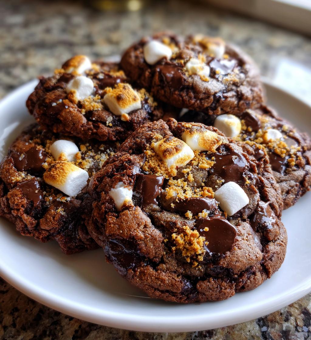 double chocolate smores cookies - detail 1