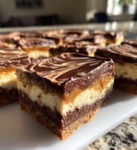 dulce de leche chocolate cheesecake bars