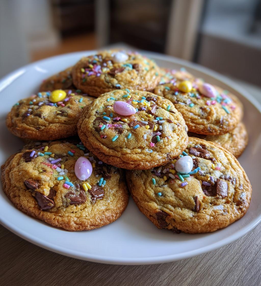 easter chocolate chip cookies - detail 1