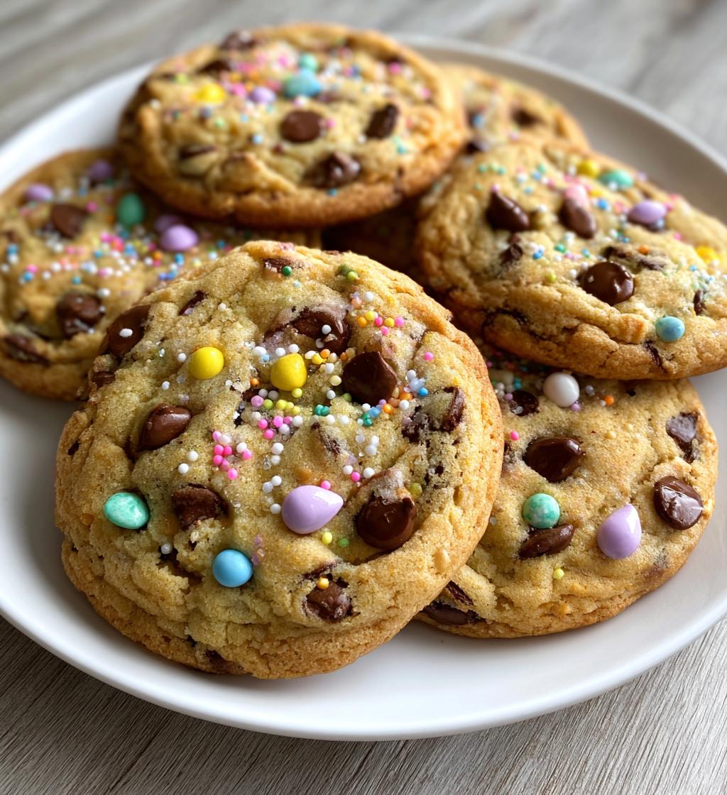 easter chocolate chip cookies