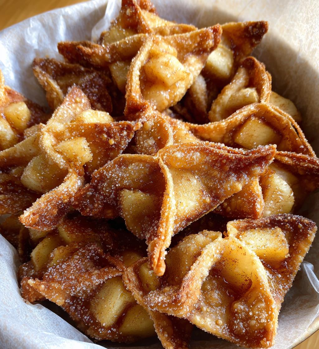 easy air fryer caramel apple wontons