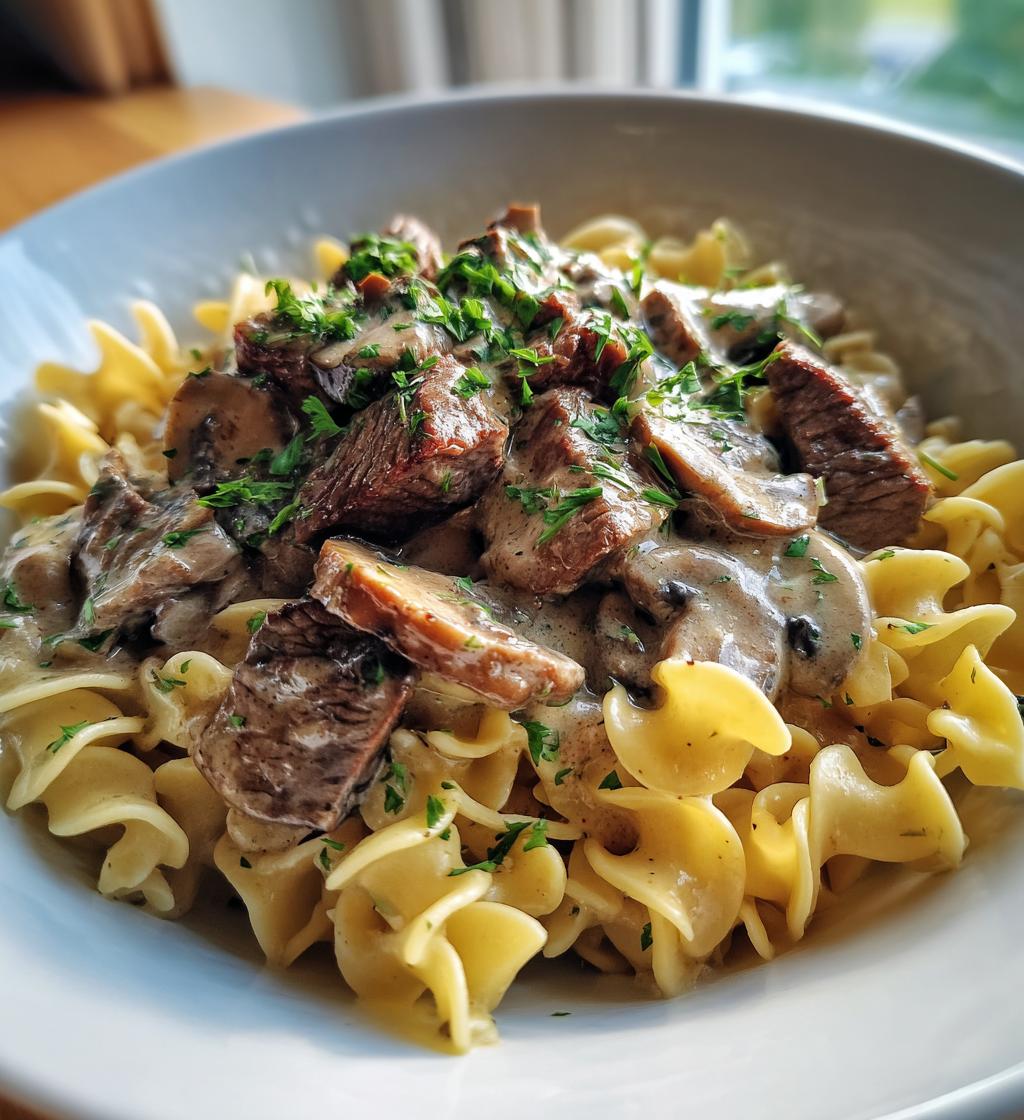 easy beef stroganoff - detail 1