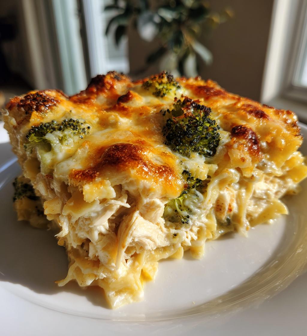 easy chicken alfredo casserole - detail 1