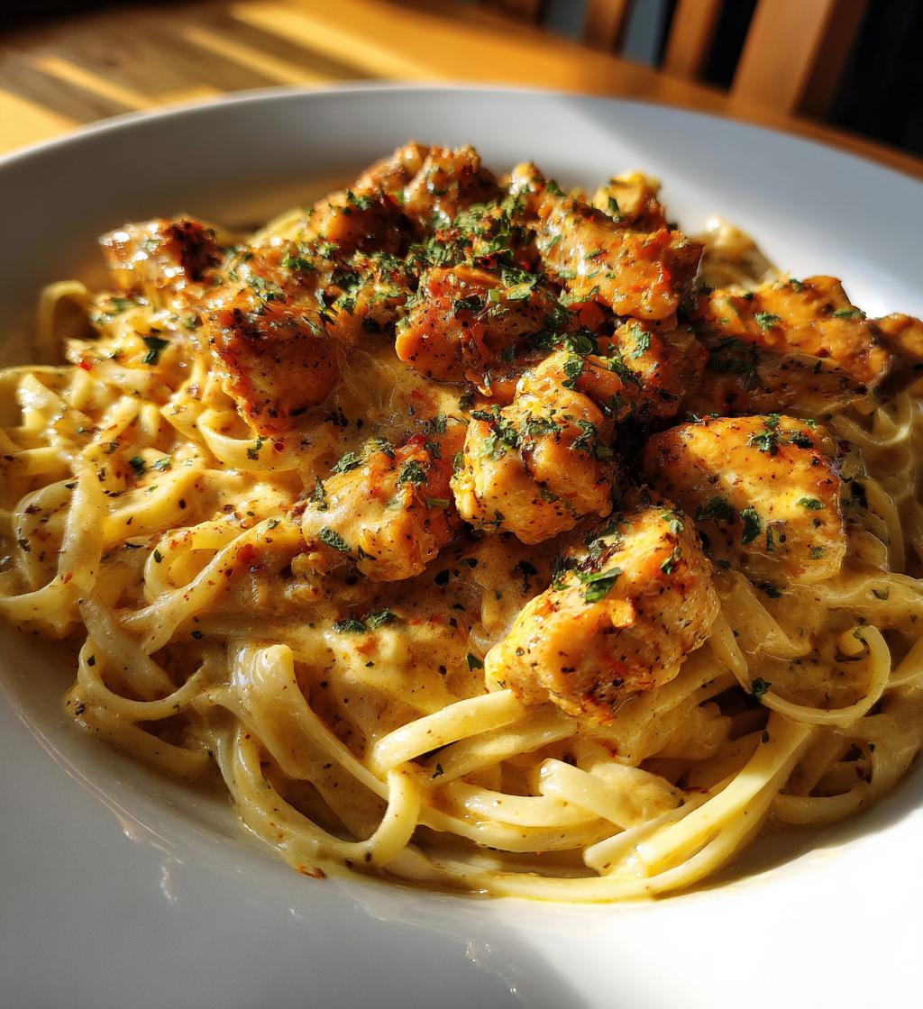 easy garlic butter chicken bites spicy cajun alfredo recipe - detail 1