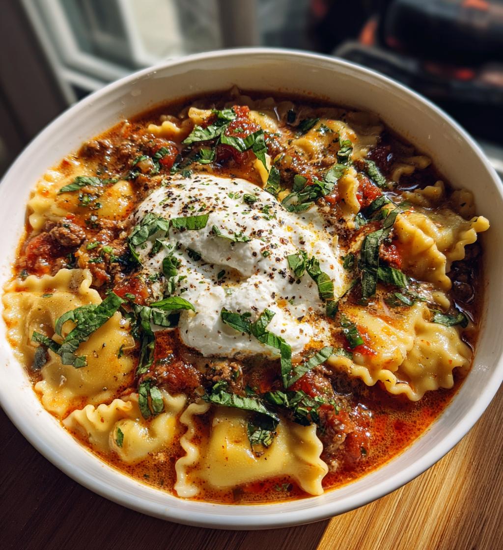 easy lasagna soup