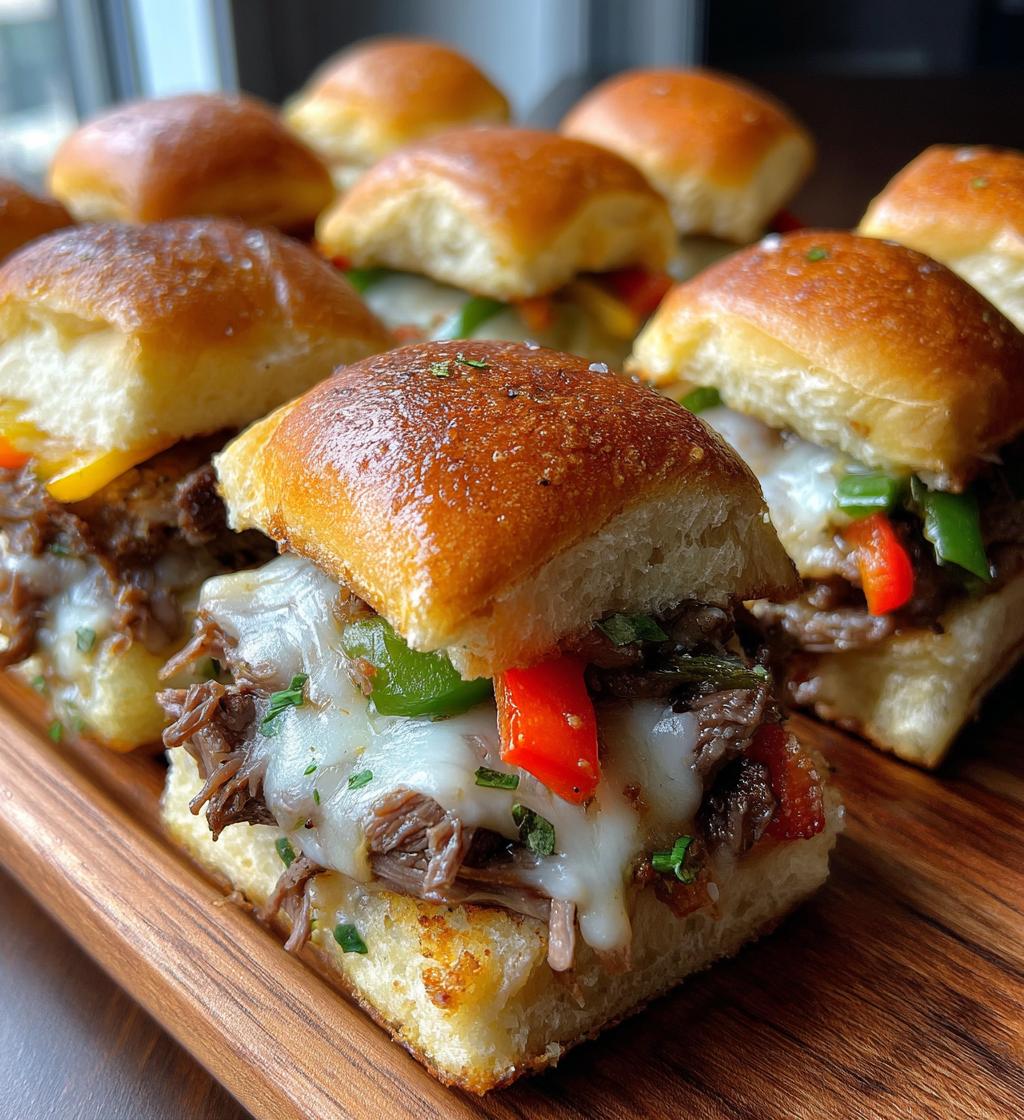 easy philly cheesesteak sliders