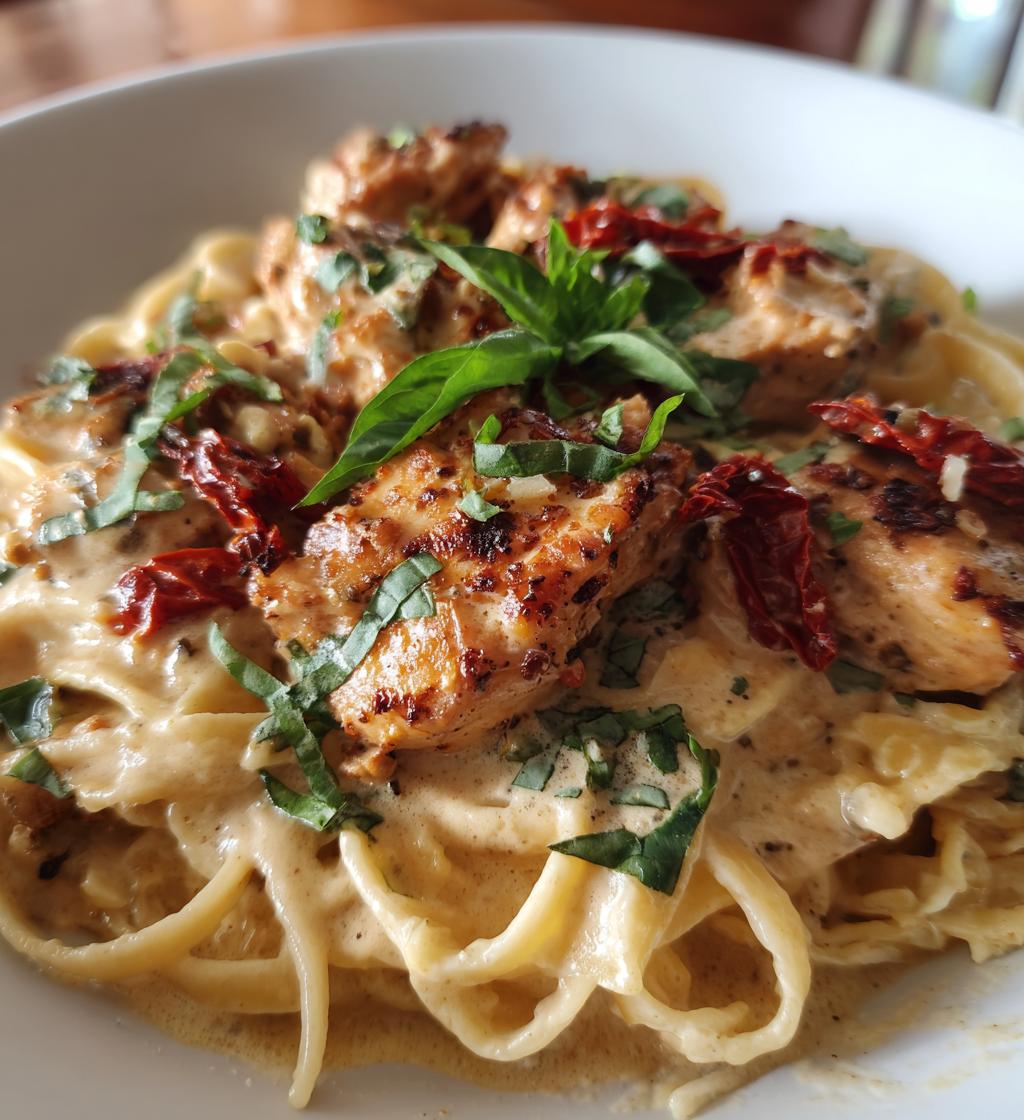 easy tuscan garlic chicken bites sun dried tomato cajun alfredo pasta recipe