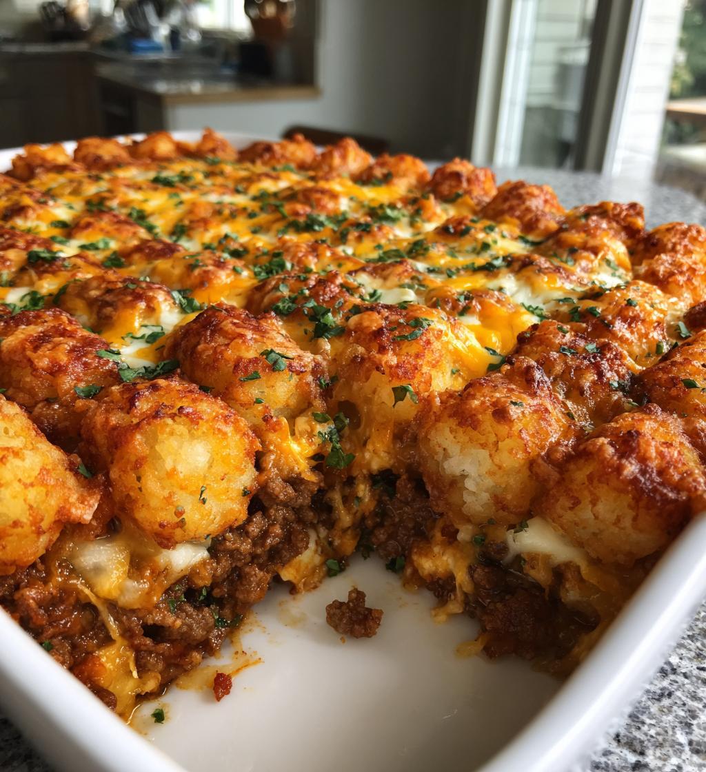 easy weeknight tater tot casserole - detail 1