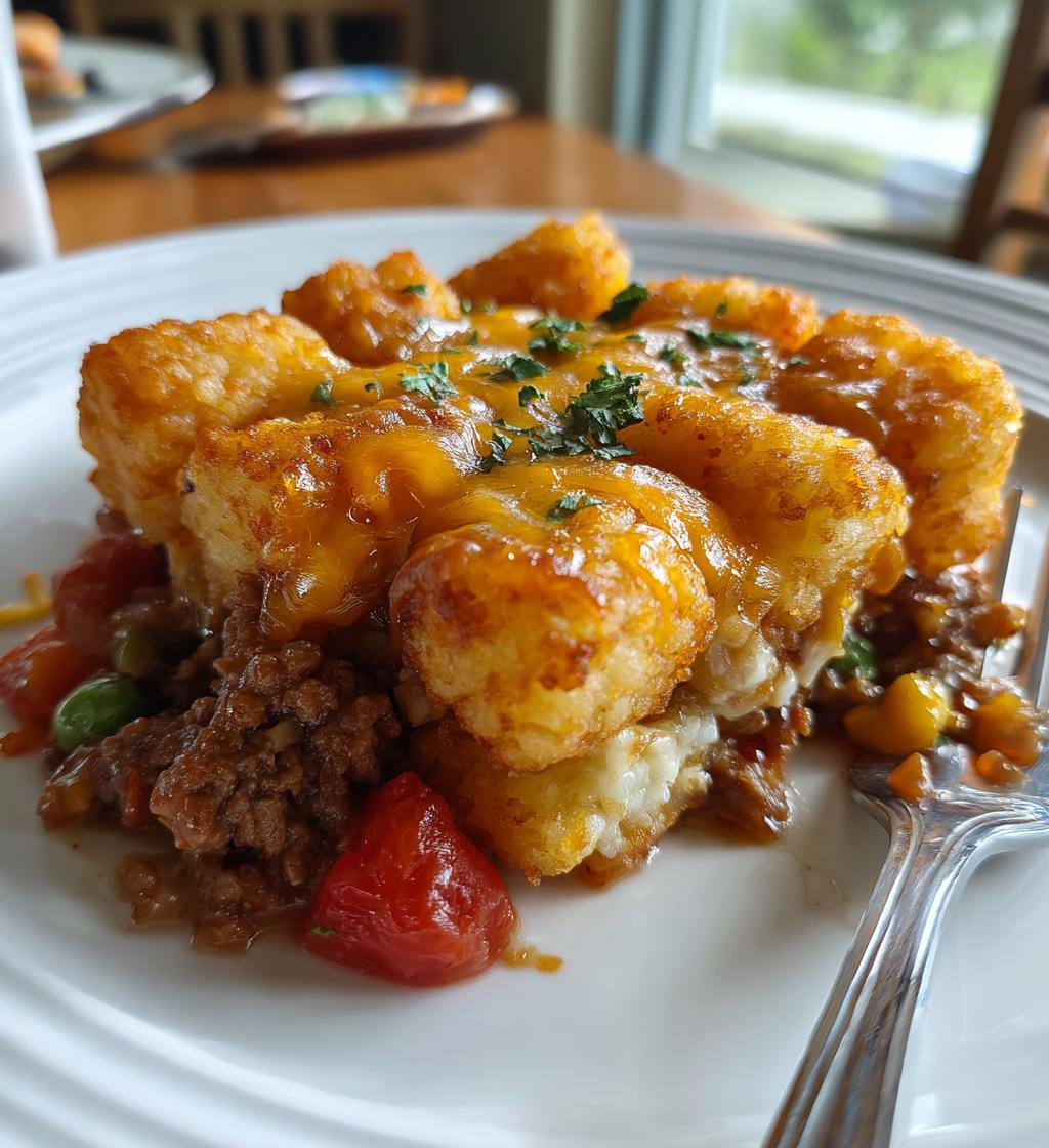 easy weeknight tater tot casserole