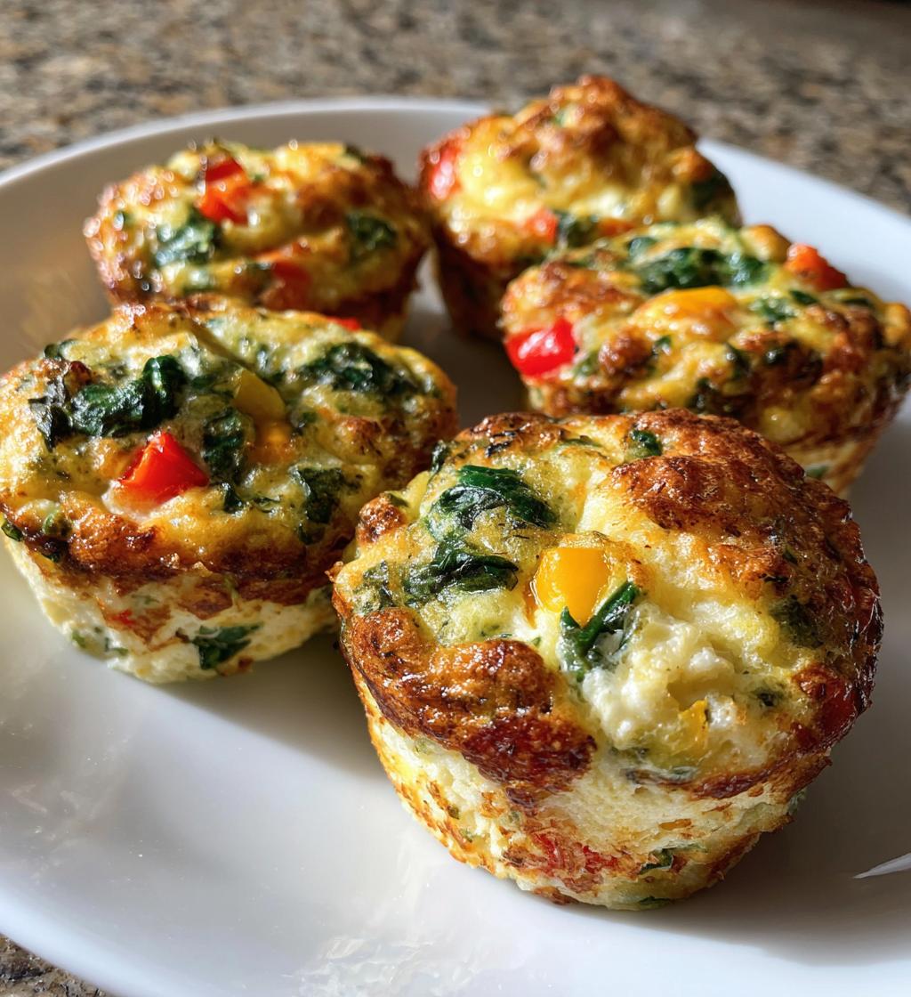 egg white muffins with veggies - detail 1