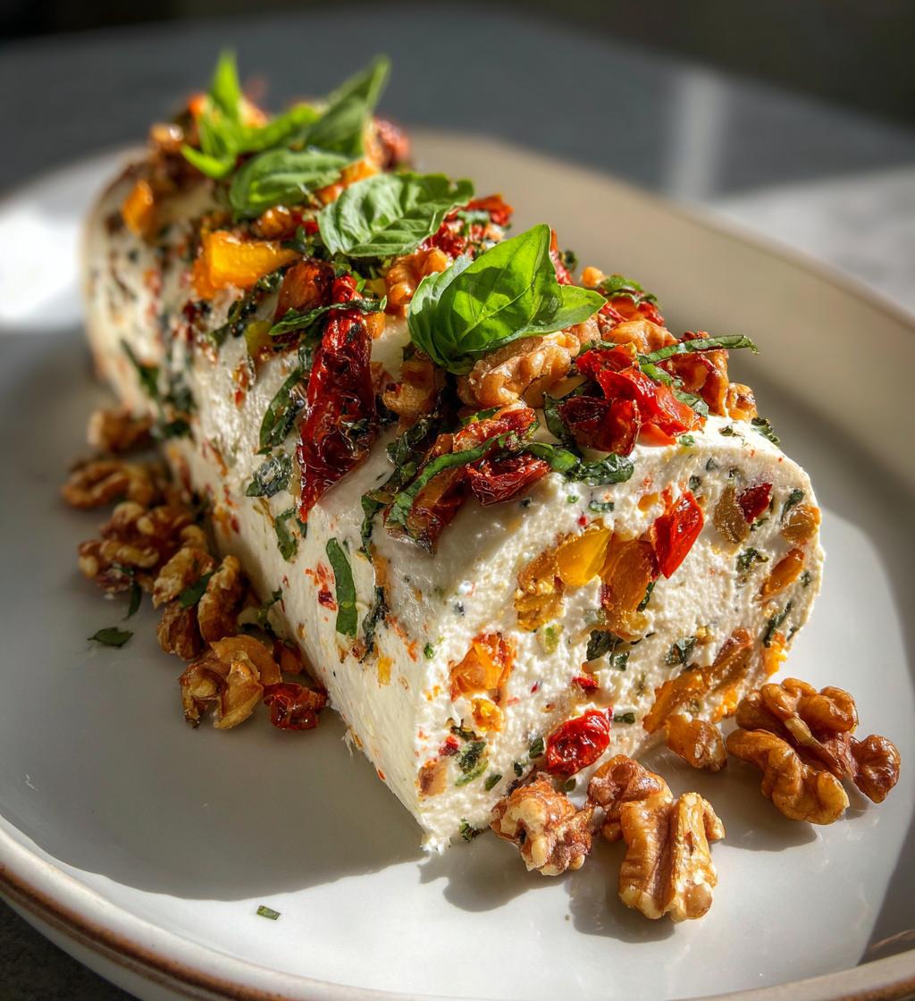 festive holiday antipasto cream cheese log 2