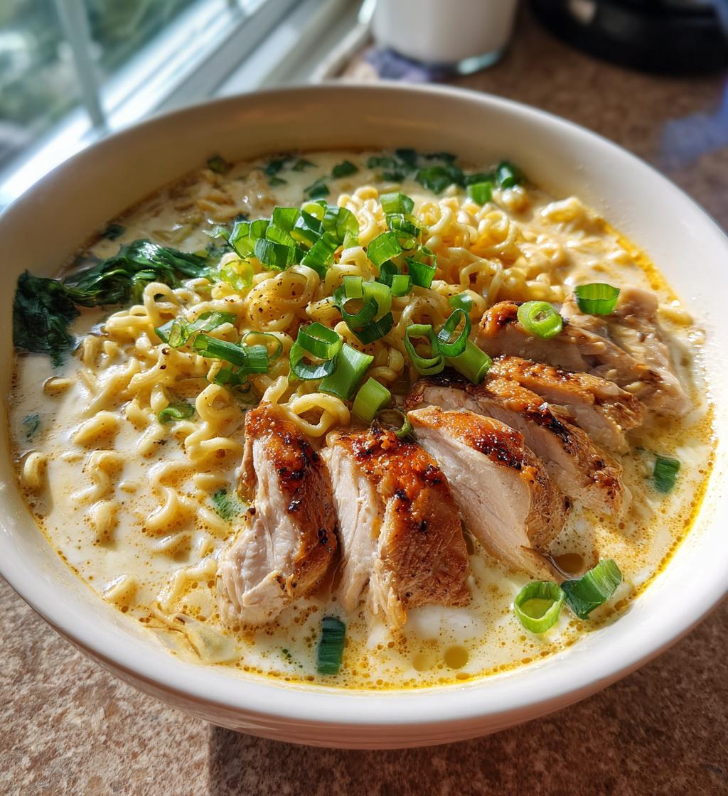 fiery chicken ramen with creamy garlic sauce recipe