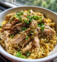 fiery chicken ramen with creamy garlic sauce recipe
