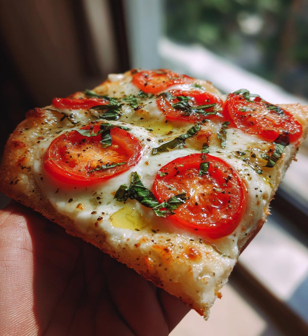 flatbread pizza margherita - detail 1