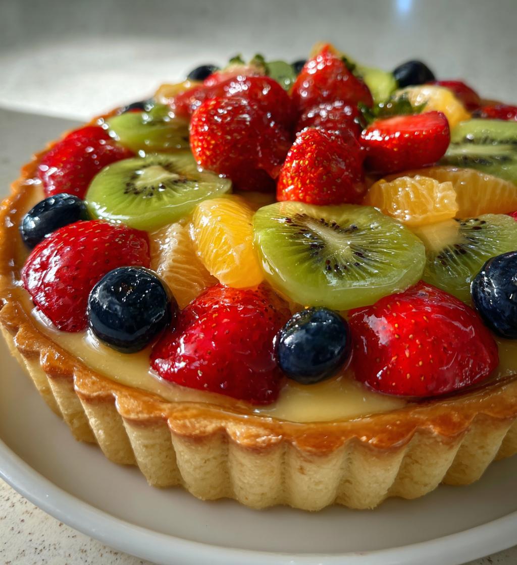 french fresh fruit tart - detail 1