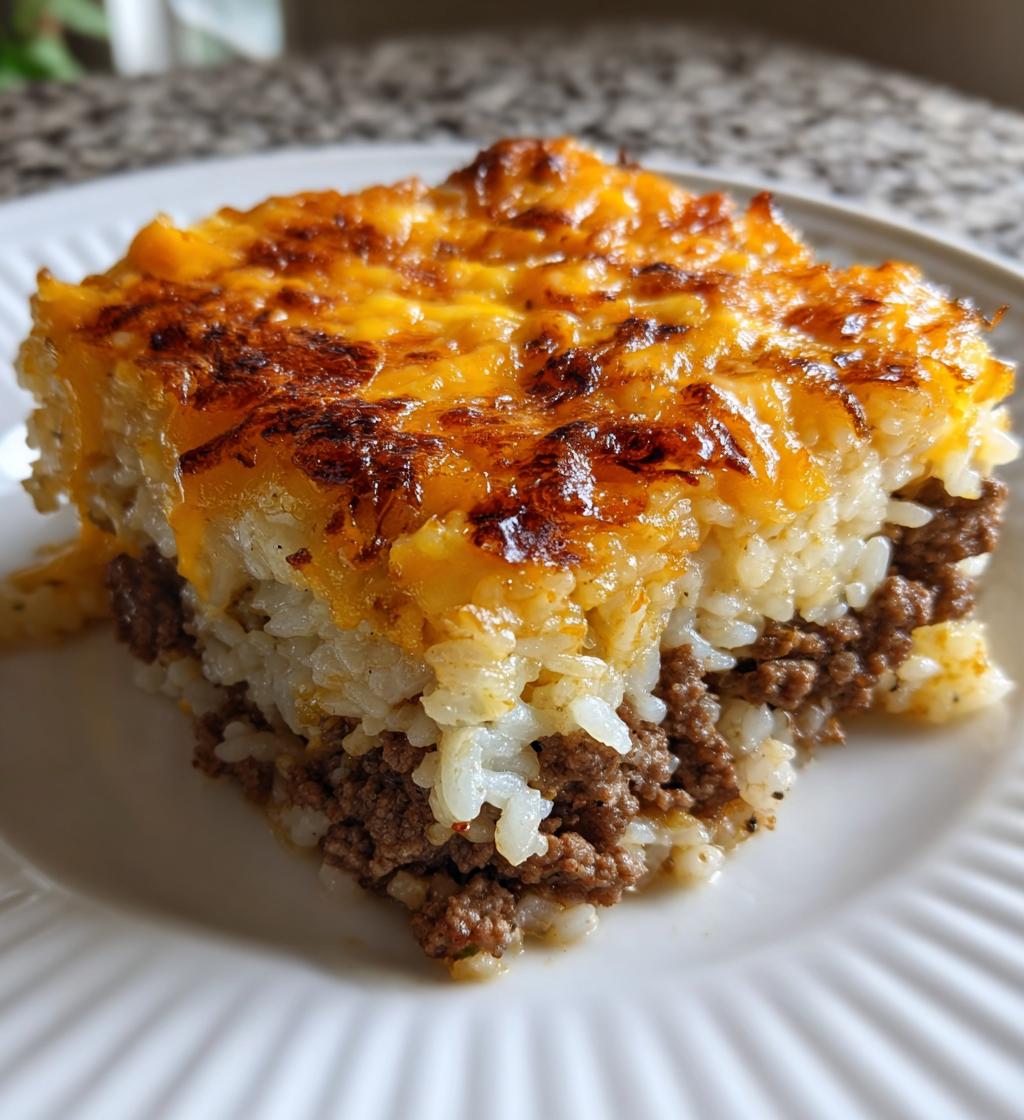 french onion ground beef and rice casserole