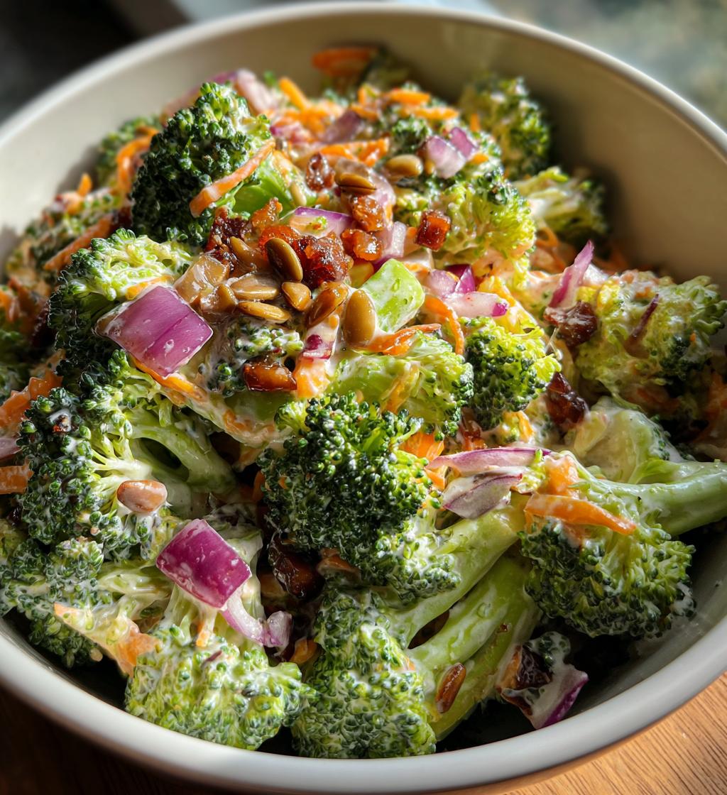 fresh crunchy broccoli salad