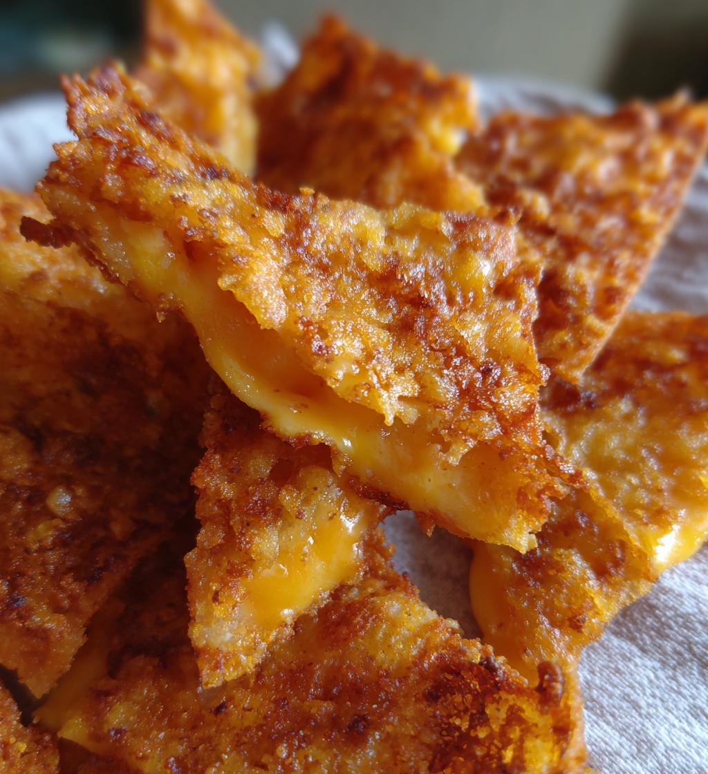 fried cheese stuffed doritos - detail 1