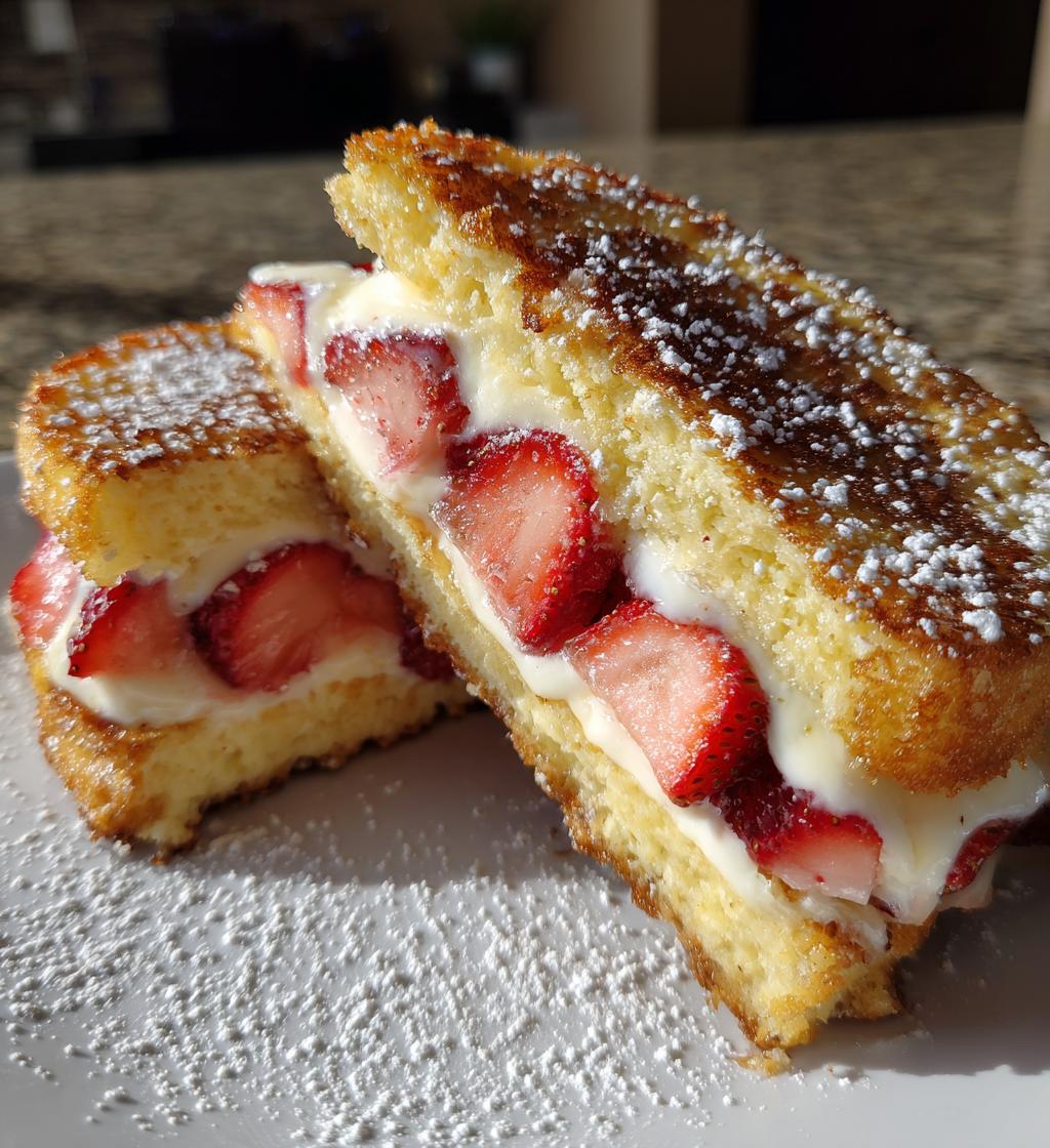 fried strawberry cheesecake sandwiches