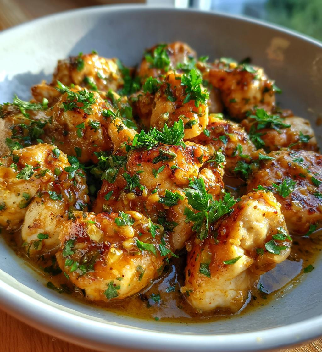 garlic butter chicken bites - detail 1