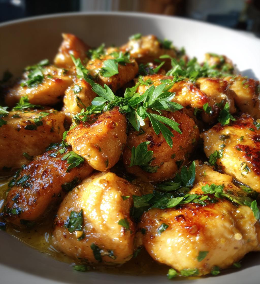 garlic butter chicken bites