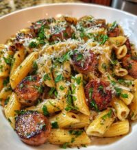 garlic butter sausage pasta