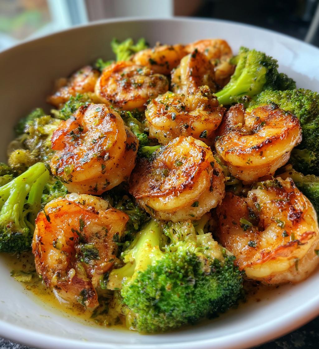 garlic butter shrimp and broccoli