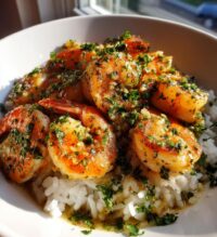 garlic butter shrimp and rice