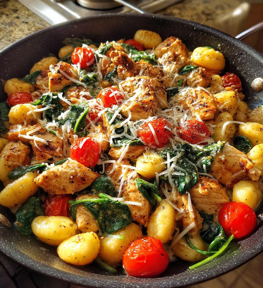garlic chicken gnocchi skillet - detail 1