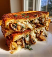 garlic mushroom grilled cheese
