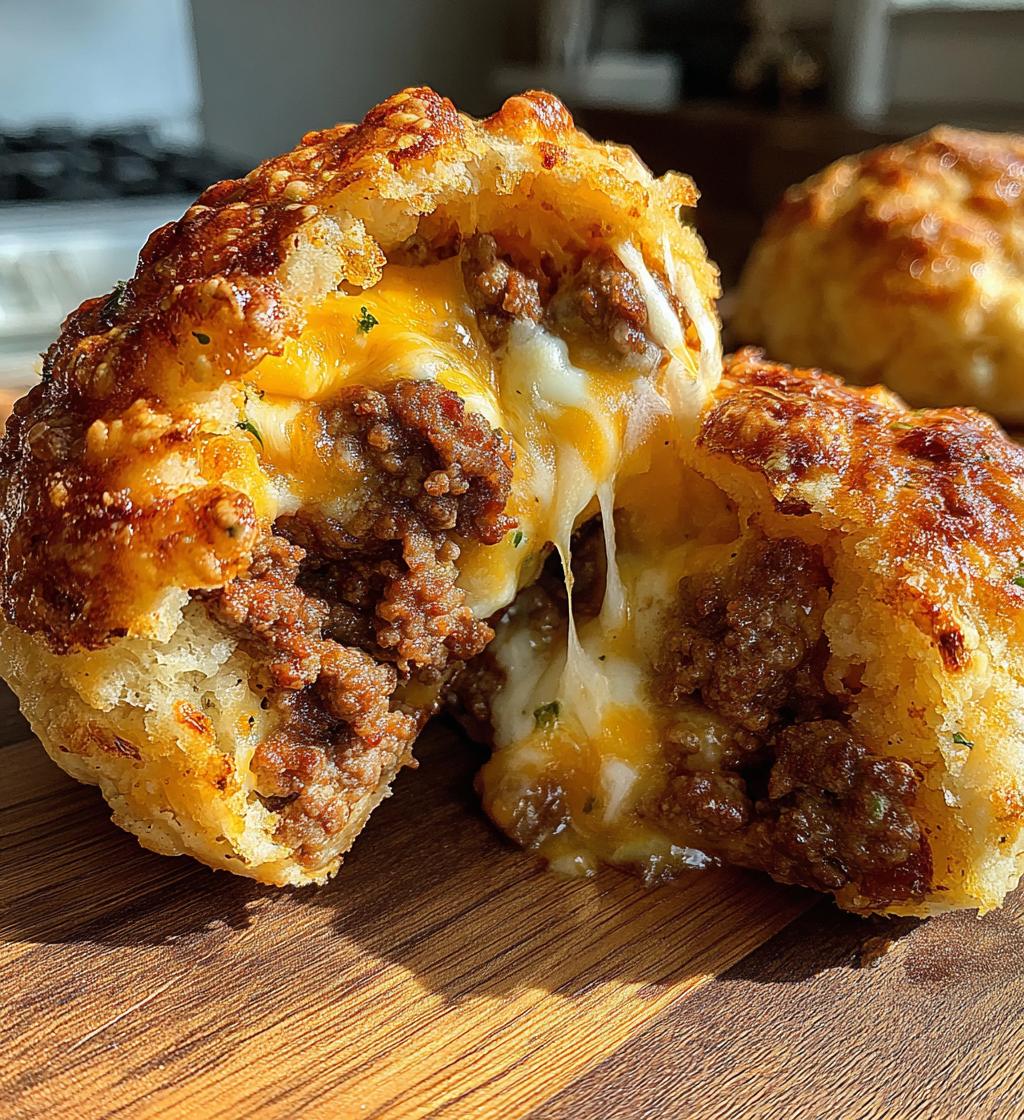 garlic parmesan cheeseburger bombs 2