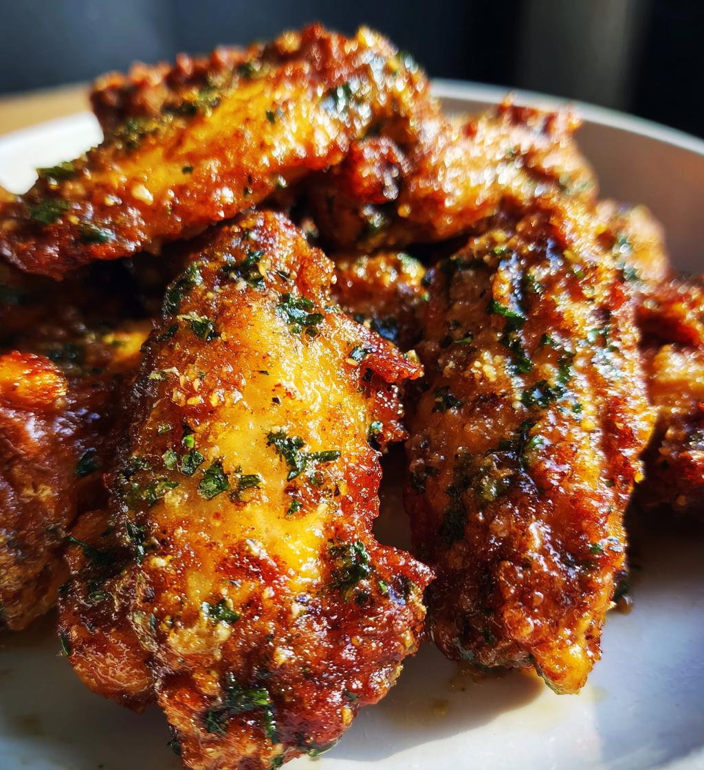 garlic parmesan wings - detail 1