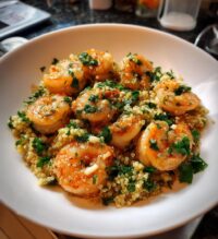garlic shrimp quinoa