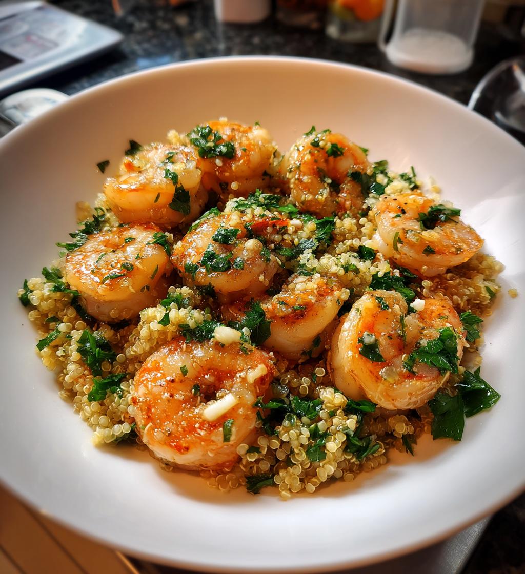 garlic shrimp quinoa