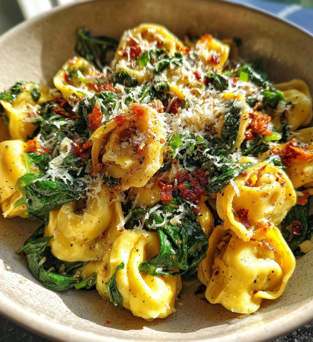 garlic spinach tortellini