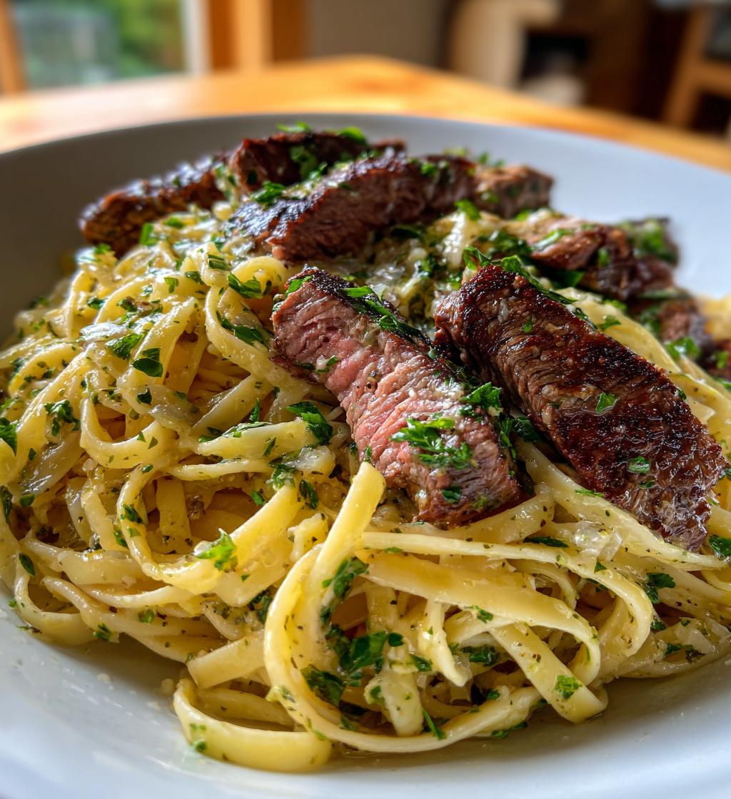 garlic steak pasta recipe