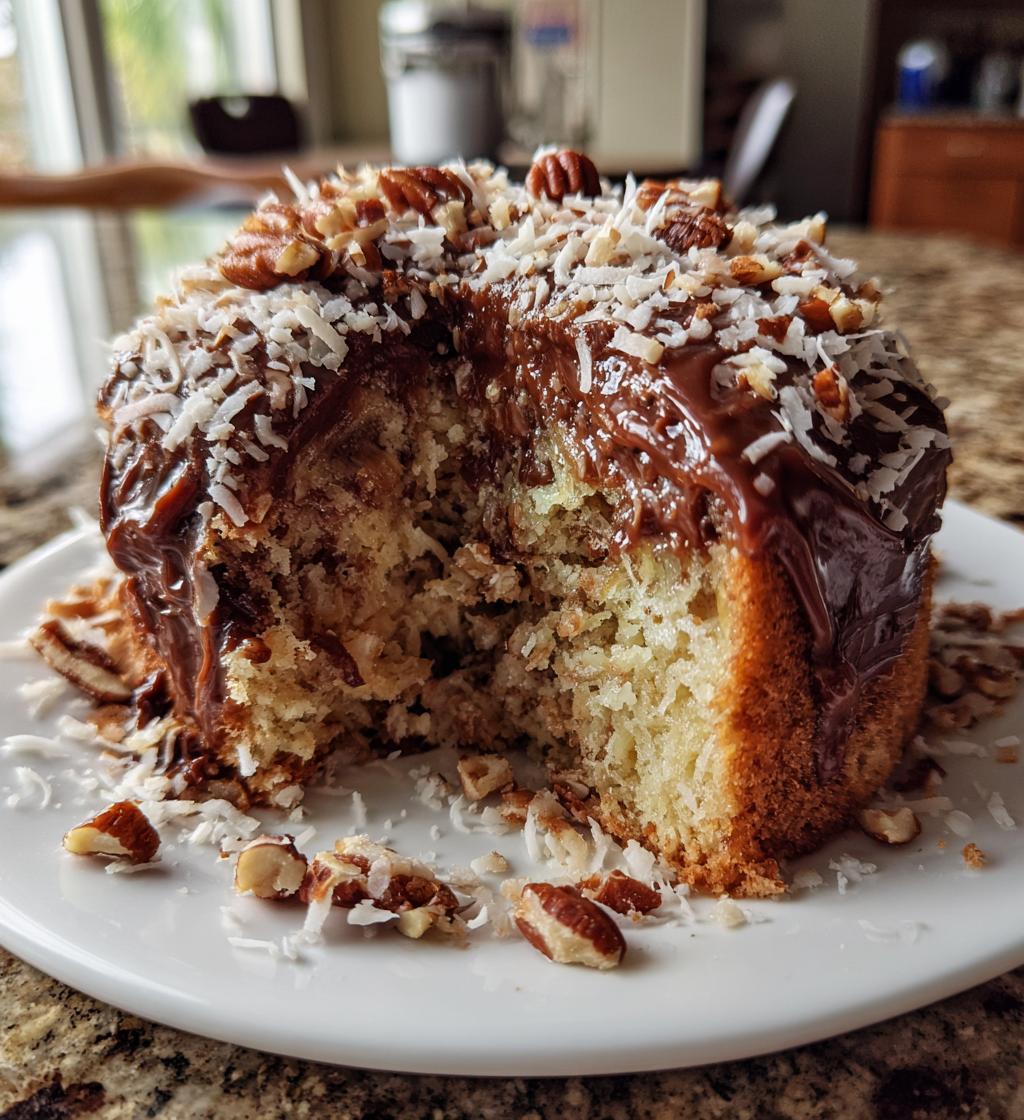 german chocolate poke cake 2 - detail 1