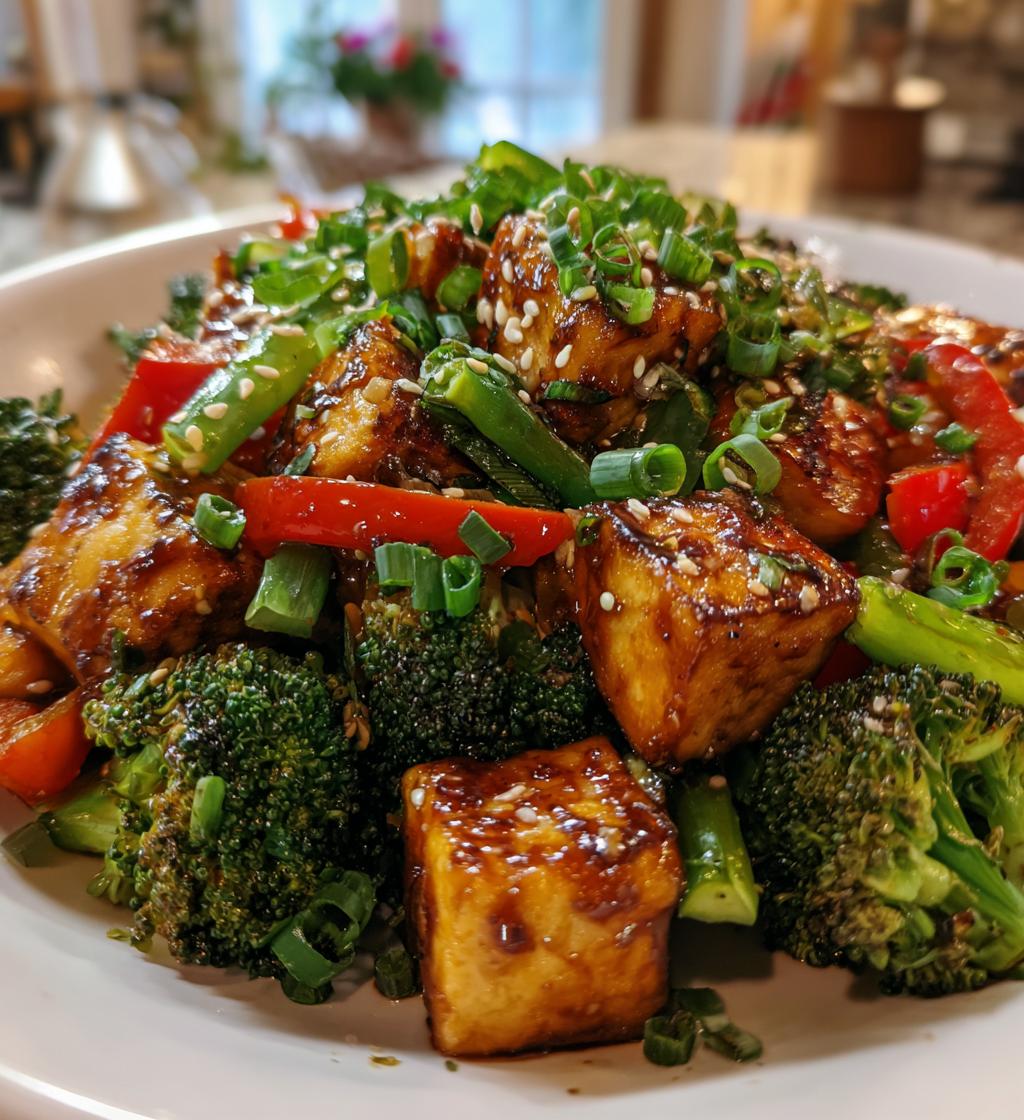 ginger soy tofu stir fry - detail 1