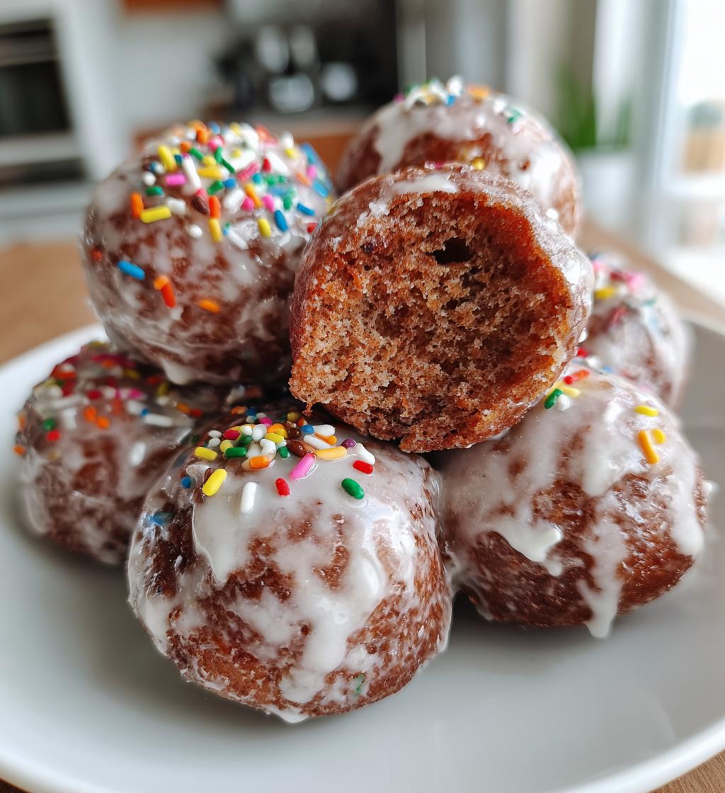 glazed chocolate donut holes
