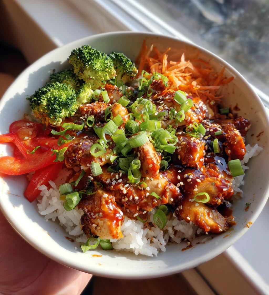 gochujang chicken bowl - detail 1