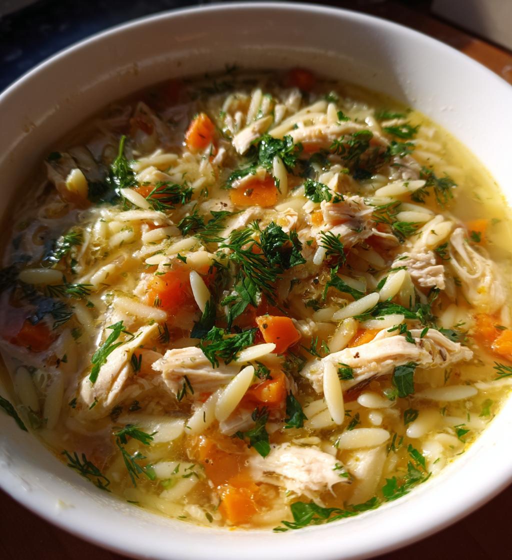 greek lemon chicken soup a comforting and zesty delight - detail 1